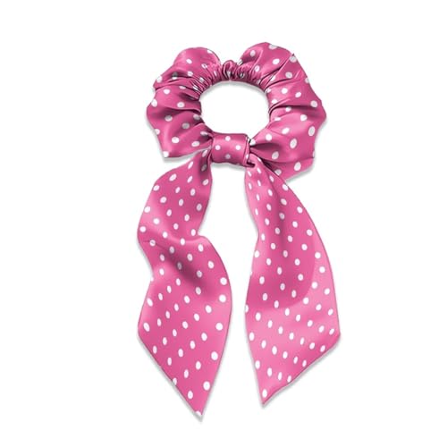 Qehuruxo 2 Pieces Bow Scrunchies Hair Ties with Bows Knotted Bow Hair Ties Elastic Ribbon Scarf Scrunchies for Women Girls Bow Ponytail Holder Y2K 2026 Fashion