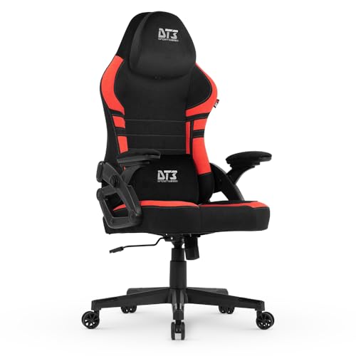 Cadeira Gamer DT3 GX, reclinável, apoio de cabeça ajustável, apoios de braços com ajuste de profundidade, revestimento em tecido Max2Weave, suporta até 110 e altura máx. de 1,75m (Red)