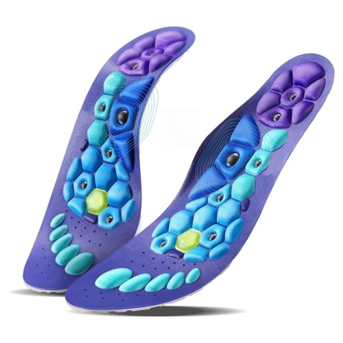 GNALIA Plantillas Fascitis Plantar Magnéticas Originales, Para Zapatos Con Acupuntura, Ortopédicas Hombres Y Mujeres, Reflexología Y Acupresión, Talla S 35-39, 1 Par