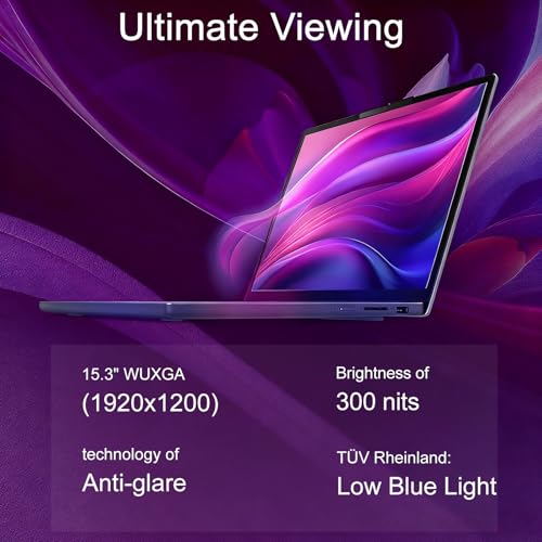 Image of Lenovo IdeaPad Slim 3i Laptop (15.3 inch FHD+,16GB DDR5 RAM, 512GB SSD, Intel Core 3 100U (> i5-1235U)) for Business, Home, 1080p IR Webcam, Backlit KB, 17-Hr Long Battery Life, Wi-Fi 6, Win 11 Home