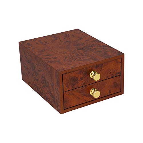 MADEIRA Garnschatulle Oberfläche Wurzelholz-Optik (leer/ 19,5 x 23,5 x 12 cm), mit Zwei herausnehmbaren Schubladen, bietet viel Stauraum und ist EIN echter Hingucker