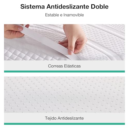 Topper viscoelástico con gel Novilla 135x190cm transpirable 5