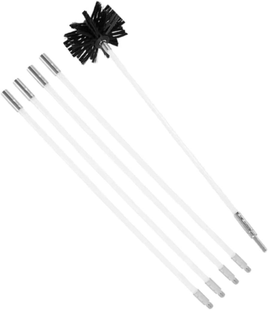 Vaguelly Chimney Cleaning Brush Flexible Dryer Vent Brush Nylon Vent Lint Sweeping Tool 610mm for Fireplace and Dryer Duct Maintenance