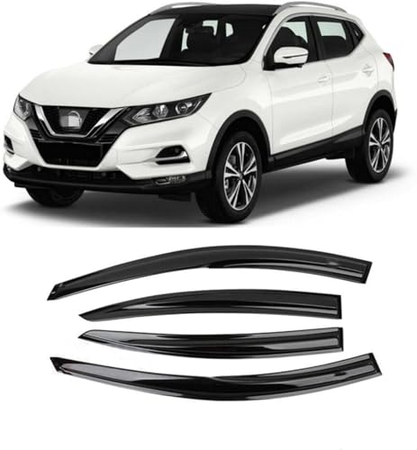 TANGTX Auto Deflectores Laterales para Nissan Qashqai 2015-2021, Deflectores de Aire de Ventanilla Adhesivos Deflector de Parabrisas