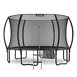 LeJump 366cm Durchmesser Trampolin mit 6 Stangen,Outdoor Trampolin für Fitness und den Garten mit Umlaufendem Sicherheitsnetz und Randabdeckung, für Kinder und Erwachsenen (366 cm / 12 FT)