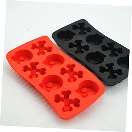 Molde para cubos de hielo Halloween Calavera 2 piezas miniatura 4