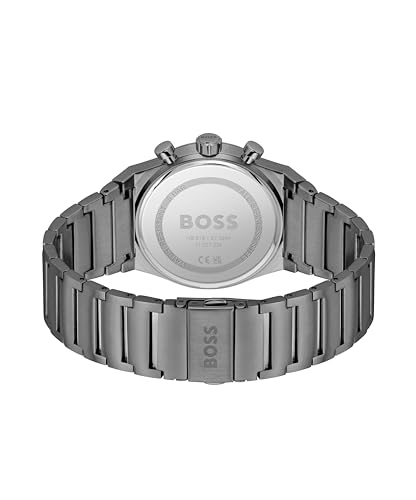 Boss Chronograph Quartz Watch For Men Candor Chrono Collection With Grey Stainless Steel Bracelet - 1514223 - 3