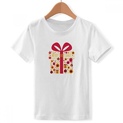 T-Shirt Blanc Motif Noël Transparent Cadeau Idéal pour Garçon X-Grand