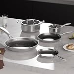 COOKER KING Stainless Steel 7PCS Cookware Set, Pots and Pans Set, Non Stick, Frying Pans, Saucepans & Stock Pot with Lid, Non-Toxic, Induction, Oven, Dishwasher Safe - Image 5