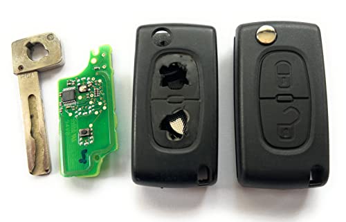 Vale de servicio de reparación para llaves de coche Citroën C2 y C5 de 2 botones