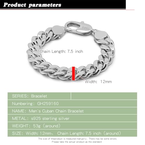 Pulsera de Plata 925 para Hombre Estilo Miami Cuban Link miniatura 3