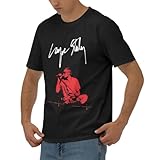 Man Crew-Neck Top for Lay ne Staleys T Shirt,Comfortable 80s Fashion Short Sleeve T-Shirts Large Black