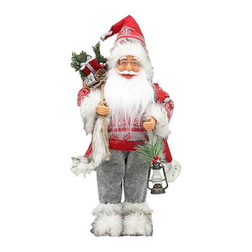 Décoration d'intérieur avec statue de Père Noël aux finitions soignées