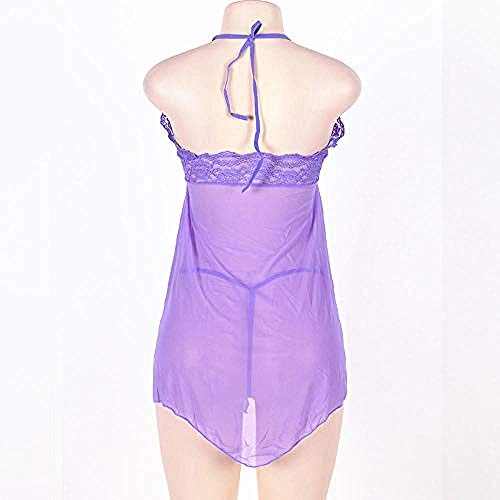 HTRP Vrouwen Erotische Kostuums Vrouwen Erotische Kostuums Erotische Kleding Erotische Ondergoed Sexy Lingerie Grote Maat Erotische Lingerie Sexy Pyjama Vrouwen Sling-Paars_4XL - Image 5