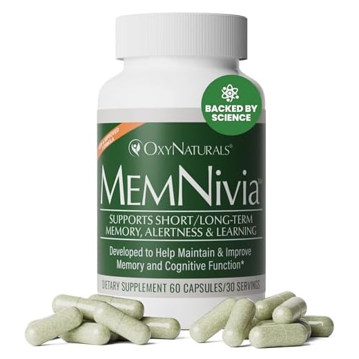 MemNivia Brain Supplement - Clinically Tested for Memory, Focus, Sharper Thinking, Award-Winning Ingredients, Clinically Proven Natural Ingredients - 30 Servings (1 Bottle)