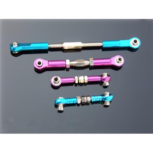 Spare Part for 1ps Adjustable Linkage Pulling Steering Rods Arm M3 Thread Hole for RC Hobby Car Aluminum Steering Turnbuckle Toe Camber Linkage - (Color: SetC 73mm Purple)