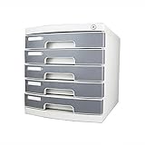 Cómodo diseño de extracción a mano, conveniente y seguro dibuja tus cajones; cinco espacios grandes, se pueden colocar en una variedad de desechos de archivos, optimizar efectivamente su espacio de oficina.