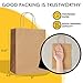 RACETOP Brown Paper Bags with Handles Bulk 100Pcs 8x4.5x10.8 Inch Gift Bags Bulk, Brown Kraft Paper Bags for Retail, Party, Shopping, Favor