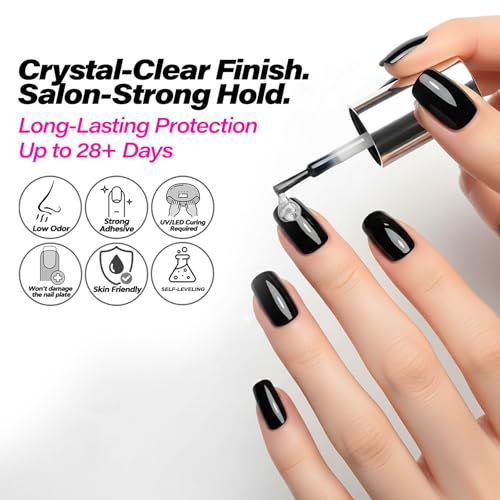Juego Gel Top Coat y Base Coat 2x15ml Acabado Brillante miniatura 6