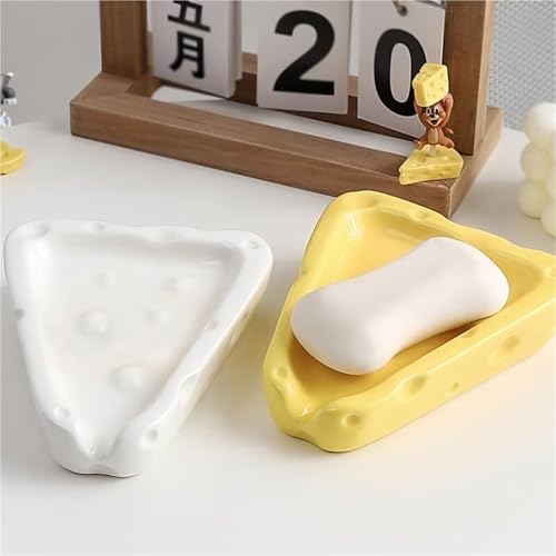 Porte-savon design fromage chic pour votre salle de bain beige - 5