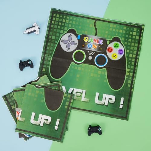 Wernnsai WR-GAME PARTY SUPPLIES SET-003-US Video Game Party Tableware Set - 64 Pcs Gaming Party Supplies For Boys Birthday Disposable Paper Luncheon Dinner Dessert Plates Cups And Napkins Party Favors Serves 16 Guests thumb #7
