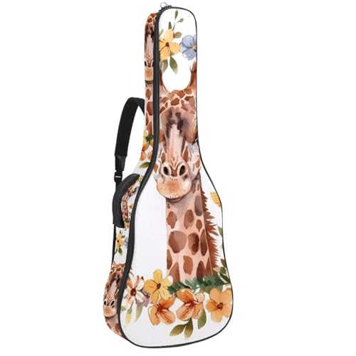 Sac à dos pour guitare acoustique à motif girafe pour transporter votre musique en voyage