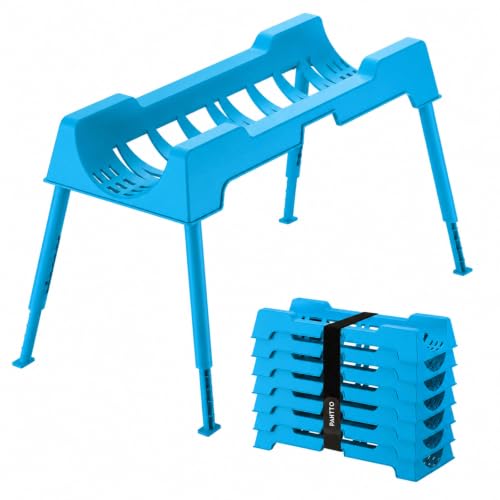 Image of RV Sewer Hose Support, 15FT Heavy-Duty Camper Waste Hose Holder with 7 Foldable Sections, Adjustable & Stable Waste Drainage Support with Strap, Stackable & Weather-Resistant, Blue (Patent Pending)