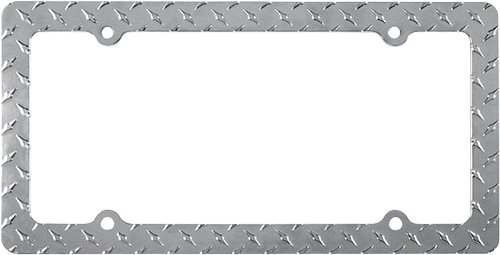 custom accessories92570 Chrome Diamond Plate License Plate Frame