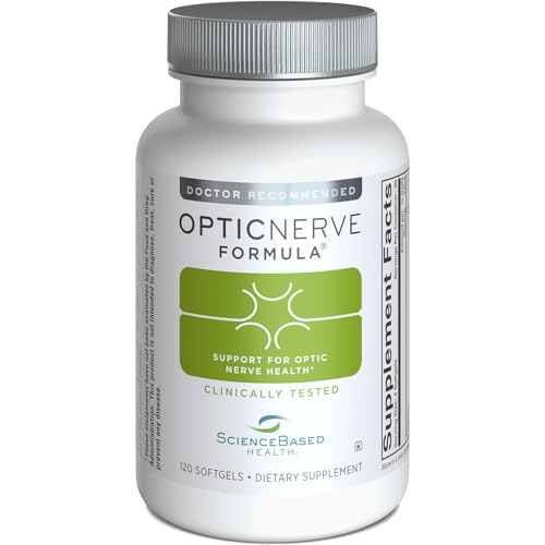 ScienceBased Health Optic Nerve Formula – Clinically Tested Eye Supplement Supports Nerve Function & Ocular Circulation – Omega-3s, CoQ10, Alpha Lipoic Acid, B Vitamins – 30-Day Supply