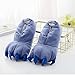 Honeystore Unisex Soft Plush Home Slippers Animal Costume Paw Claw Shoes Blue L