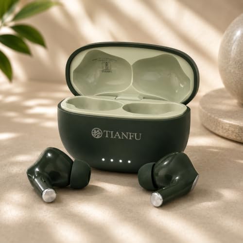 Image of TWS True Wireless in Ear Earbuds with 20H Playtime | Type-C Charging | HD Stereo Sound, Built-in Mic, Touch Control | Earphones for Calling, Gaming, Music | Made in India Bluetooth V5.3 (Green)