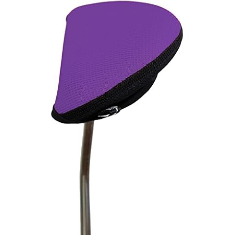Stealth Club Covers 12130 Putter Oversize Mallet 2-Ball Golf Club Head Cover, Grape/Black Cover