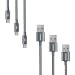 Micro USB Cable, ROMOSS [3-Pack] 3.28 Feet (1M) Durable Nylon Braided Tangle-Free USB 2.0 A Male to Micro USB Male Sync and Fast Charging Cord for Android Smartphones, Tablets and More - Space Grey