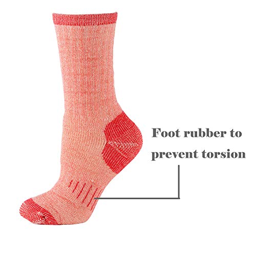 Nevsnev 43531-72237 4Pairs 70% Merino Warm Wool Women Crew Socks - Hiking Outdoor Athletic Thermal Thickening Cushion 9-11 thumb #3