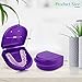 FRESH KNIGHT Retainer Case (2 Pack). Retainer Case with Vent Holes. Perfect for Denture, Mouth Guard, Aligner (Purple)