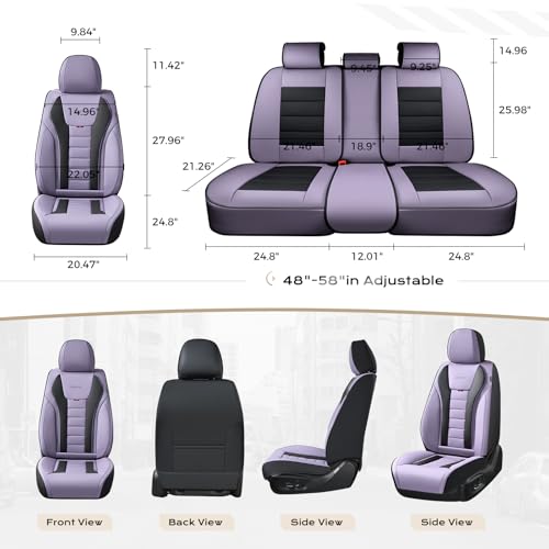 Image of Coverado Car Seat Covers, Front Covers for Cars, Car Seat Cover Front Seats, Automotive Seat Cover, Waterproof, Leather Car Seat Cushion, Universal Interior Covers Seat Protectors for Most Cars