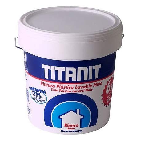 PINTURA PLASTICA INTERIOR TITANIT BLANCO MATE 15 L