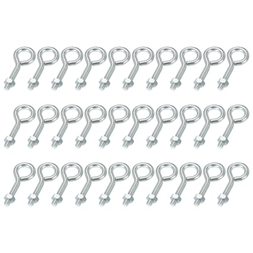 Tornillos de ojo M6x30 para ganchos de madera en proyectos de bricolaje exterior