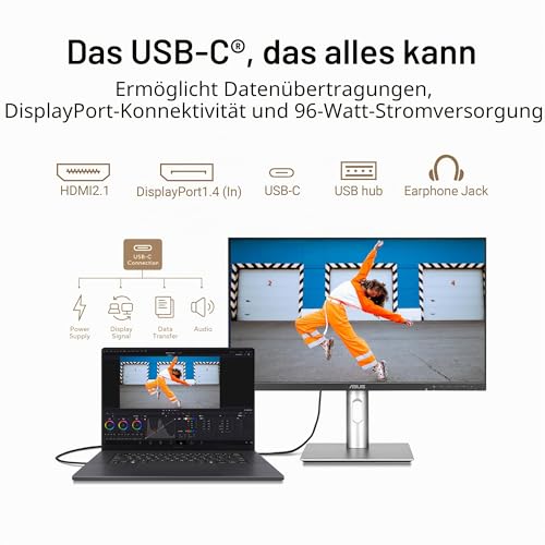 ASUS ProArt PA27JCV 27 Zoll 5K DCI-P3 USB-C Monitor für Mac – Ansicht 6