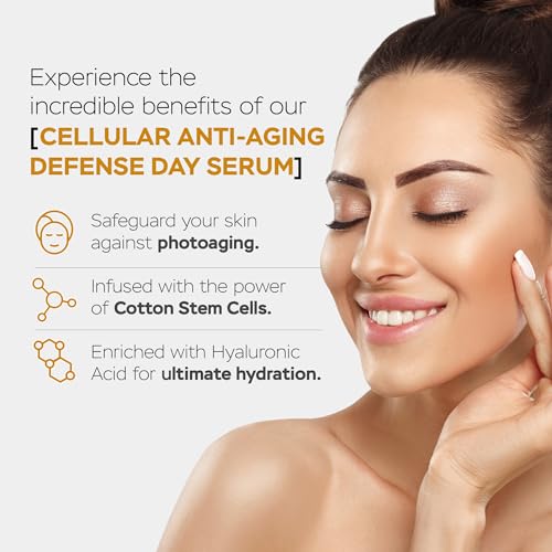 Vitasei Beauty Boost Facial Serum: Cotton Stem Cells & Hyaluronic Acid, Anti-Aging Formula for Women & Men, Morning Serum, Fights Photoaging, Sun Protection, 30 ml