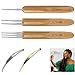 5 Pcs Dreadlocks Tool Set Includes 3 Pcs Dreadlocks Crochet 1 Hook 2 Hooks 3 Hooks Hair Weaving Needle Crochet, 2 Pcs Crochet Hair Tools Interlocking Dreadlock Needle Accessories for Braid Craft