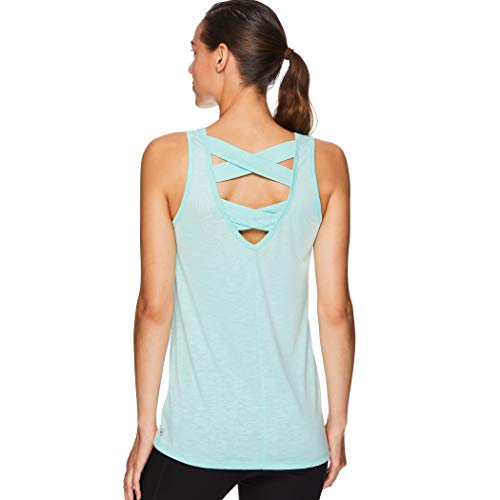Gaiam Women's Open Back Yoga Tank Top - Sleeveless Racerback Workout & Gym