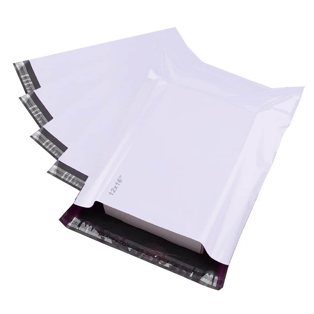 Pack of 200 White Mailer Bags (12 x 16) Parcel Bags for Posting Clothes Mailing Bags for Shipping & Posting Parcels Packwith®