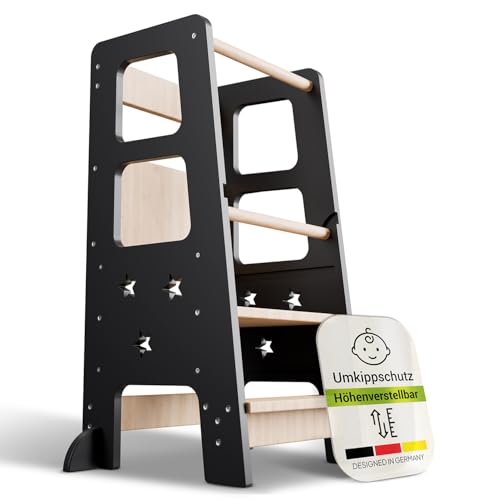 Juskys Lernturm Henny - für Kinder ab 1 Jahr, Stehhilfe, 3-Fach...