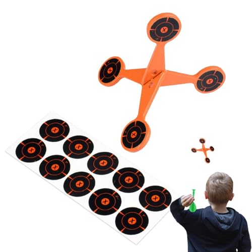 Cibles tournantes métalliques avec 10 feuilles de papier réactives pour entraînement extérieur