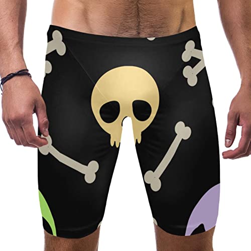Pantalón corto de natación infantil de calaveras ideal para vacaciones y piscina