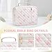 Bible Cover Case for Women Large Bible Cover with Durable Handle Quilted Bible Carrying Case for Girls Bible Study Supplies Accessories (Pink Bow, Pink Bow)