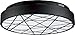 ET2 E20643-61BK Intersect Large Scale LED Flush Mount Ceiling Light, 1-Light 68 Watt, 5"H x 24"W, Black