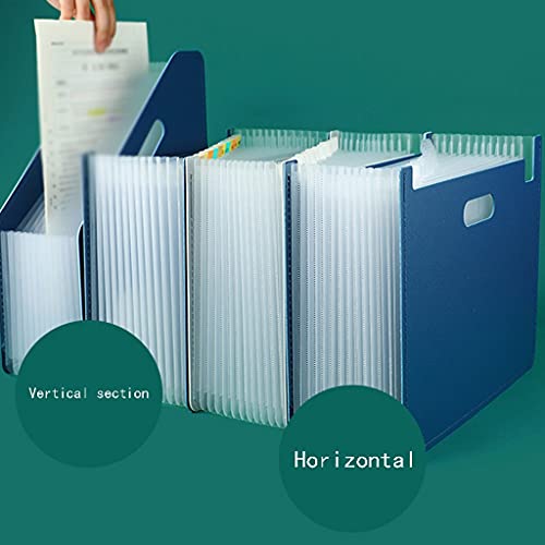 XXZY Porte-fichiers Dossier de fichiers Dossiers d'accordéon en Plastique en Plastique Dossiers de fichier réglables Porte-Documents Portables Titulaire de fichier d'accordéon Meilleur Stockage – vue 3