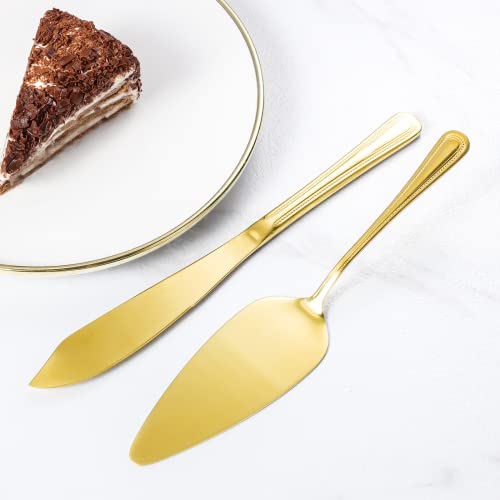 Ervilo Cake Knife And Server Set, Cake Serving Set, Cake Pie Pastry Servers, Stainless Steel Cake Cutting Set Perfect For Birthday, Wedding, Parties And Events. #TOP3